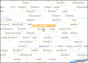 map of Kleszczówka