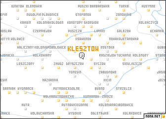 map of Klesztów