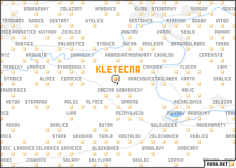 map of Kletečná