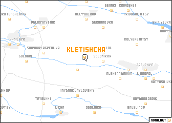 map of Kletishcha