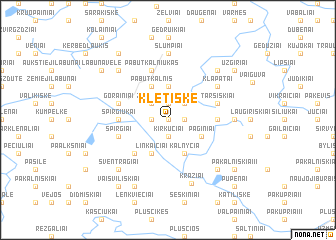 map of Kletiškė