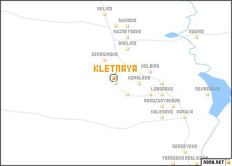 map of Kletnaya