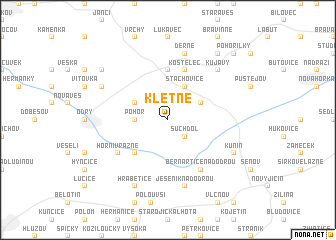 map of Kletné