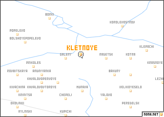 map of Kletnoye