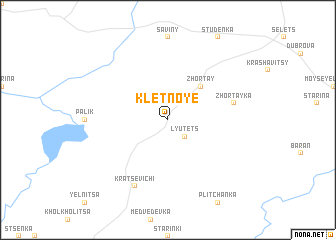 map of Kletnoye