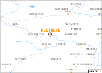 map of Kletnoye