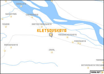 map of Kletsovskaya