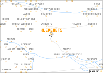 map of Klevenets