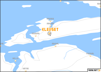 map of Klevset