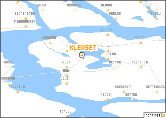 map of Klevset