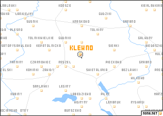 map of Klewno