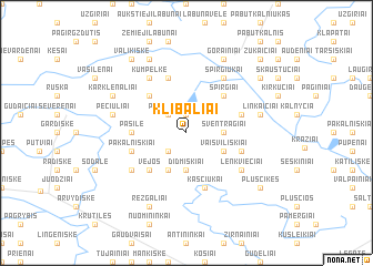 map of Klibaliai