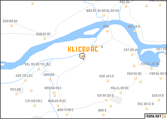 map of Kličevac