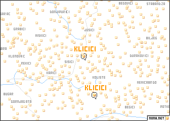 map of Kličići