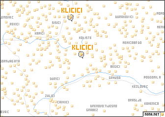 map of Kličići