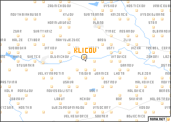 map of Klíčov