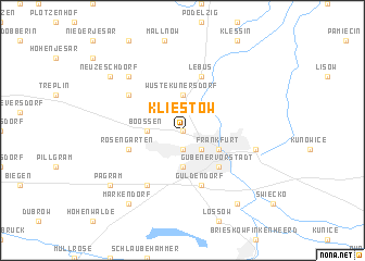 map of Kliestow