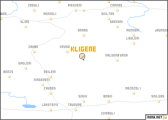 map of Kliģene