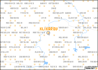 map of Klikařov