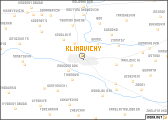 map of Klimavichy