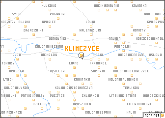 map of Klimczyce