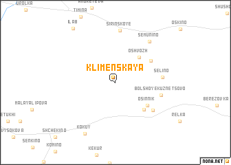 map of Klimenskaya