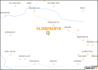 map of Klimovskaya