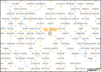 map of Klínek