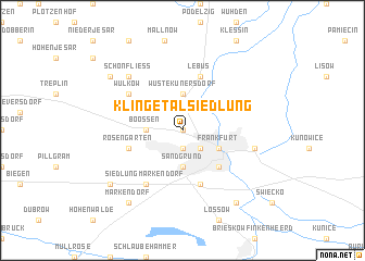 map of Klingetal Siedlung