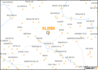 map of Klinok