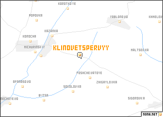 map of Klinovets Pervyy