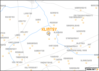 map of Klintsy