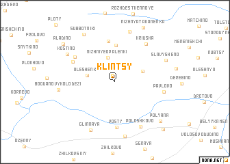 map of Klintsy