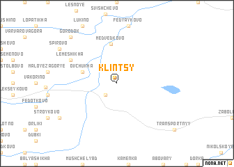 map of Klintsy