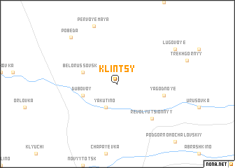 map of Klintsy