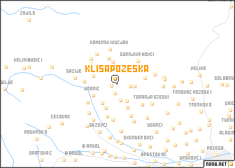 map of Klisa Požeška