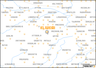 map of Kliūkiai