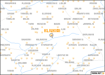 map of Kliūkiai