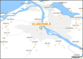 map of Klīversala