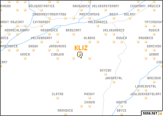 map of Klíž