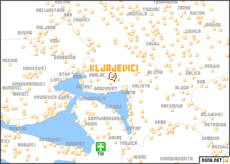 map of Kljajevići