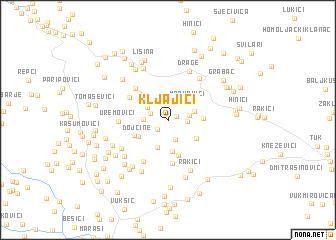 map of Kljajići