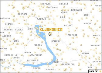 map of Kljakovica