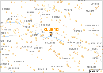 map of Kljenci