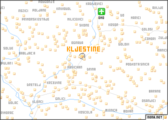 map of Klještine