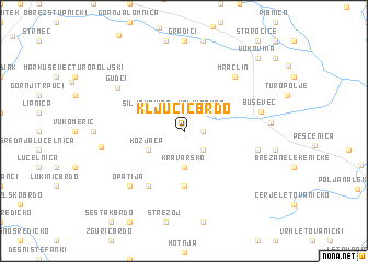 map of Ključić Brdo