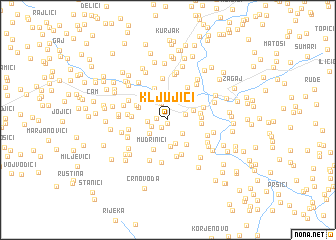 map of Kljujići