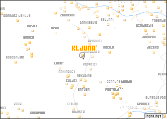 map of Kljuna