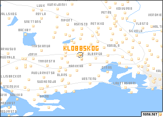 map of Klobbskog