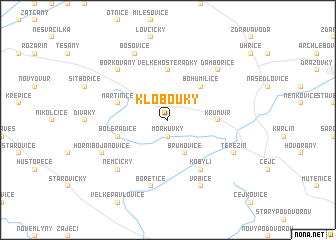 map of Klobouky